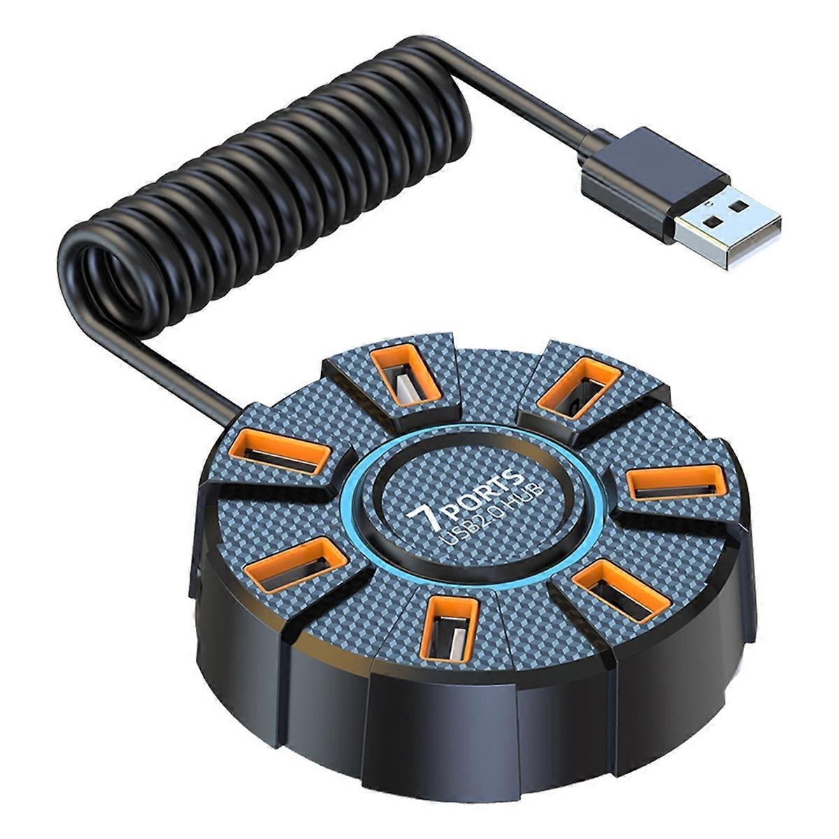 USB 2.0 Hub Multi Splitter Adapter 5Gbps High Speed USB Splitter Power Adapter Multiple Expander fo