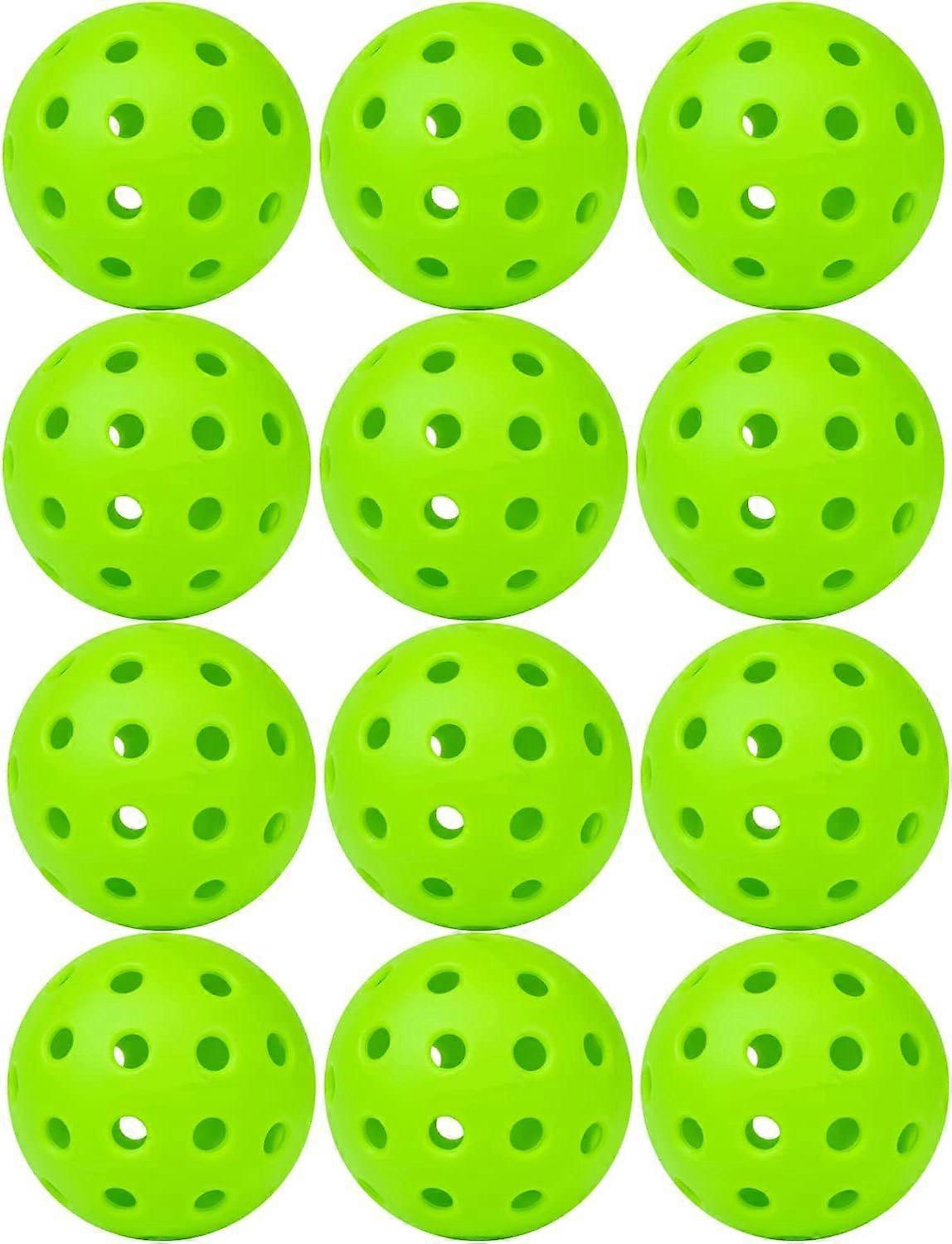 Pickleballs Balls,40 Hole Sports Outdoor Pickleballs,USA Pickleball Approved, 4 and 12 Bulk Packs of Pickleballs