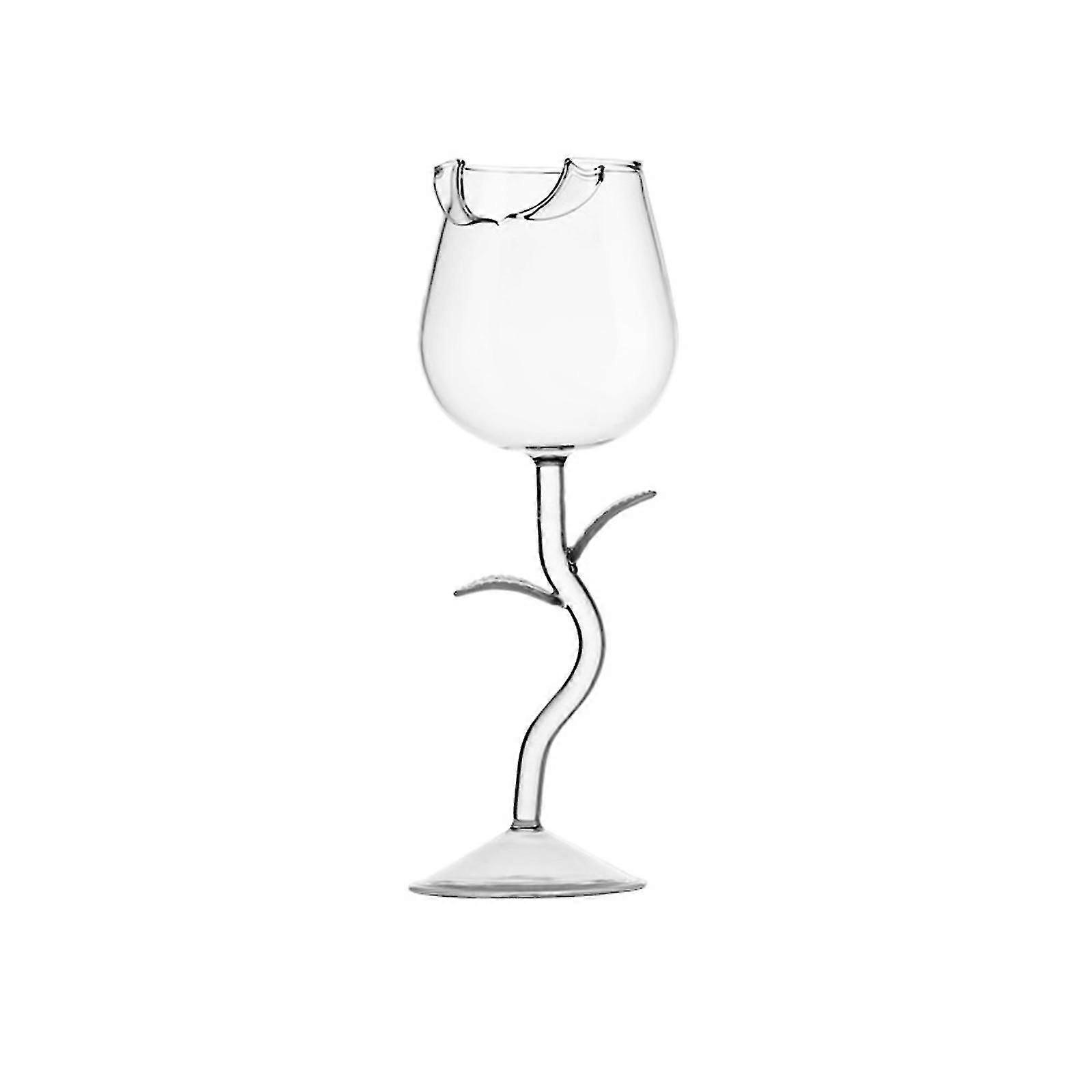 2023 New,rose Shape Cups Drinkware For Wedding Day Durable Transparent Glass