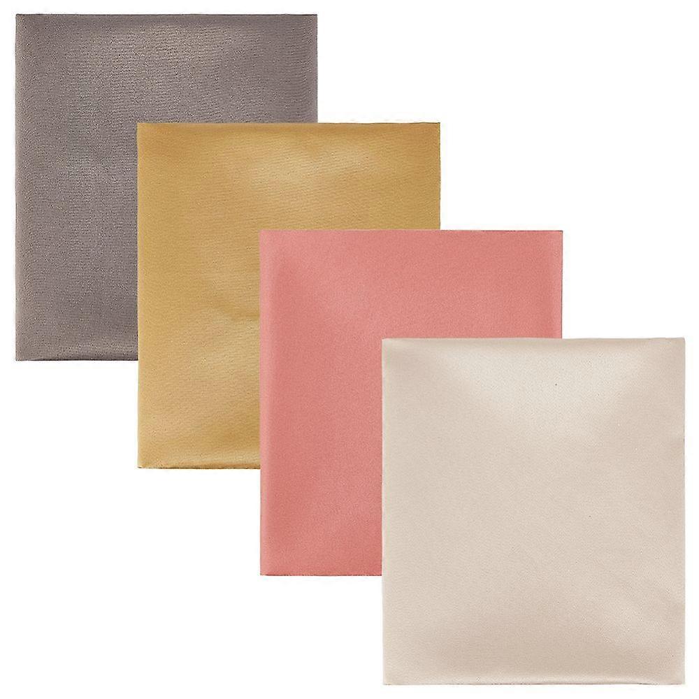 4Pcs 4 Colors Faux Suede Fabric for Garment Fabric Rectangle Mixed Color 50x45x0.02cm 1pc/color