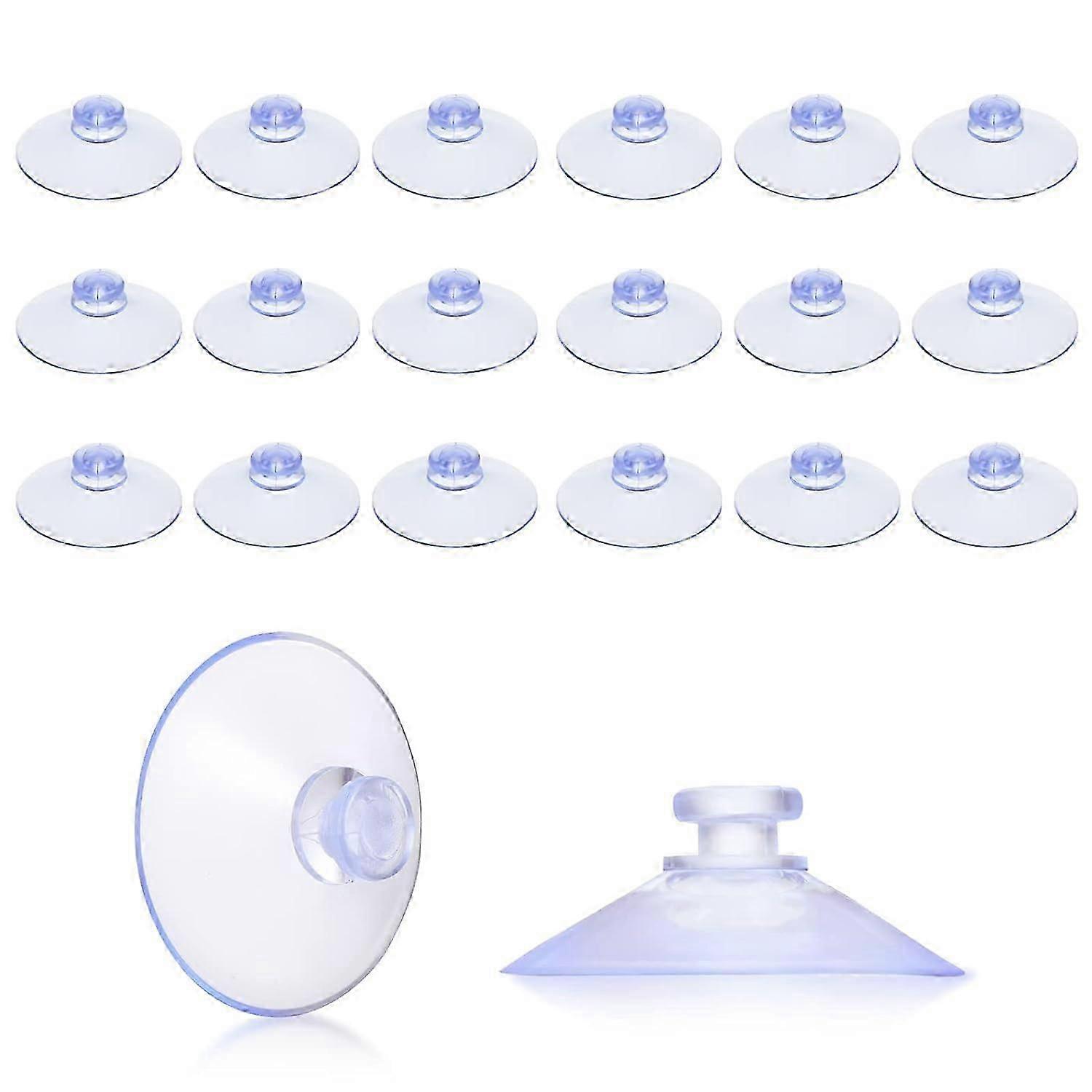 20Pcs Window Suction Cups,Suction Cup Plastic Sucker Pads Without Hooks Window Suction Hooks Round Button Suction Cups