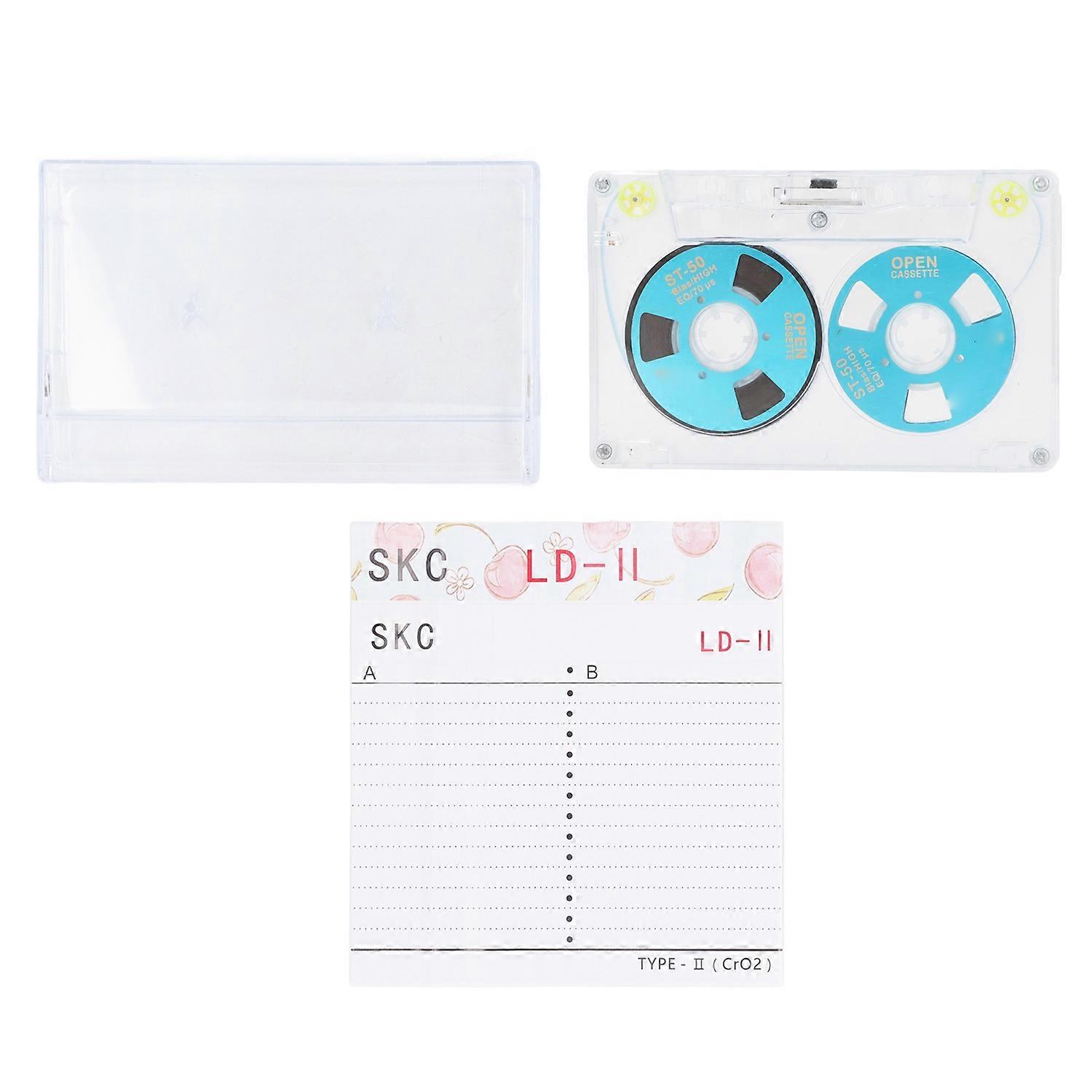 Blank Cassette Tapes for Recording Audio Tapes Low Noise High Output Clear Cassettes Tapes Empty Rec