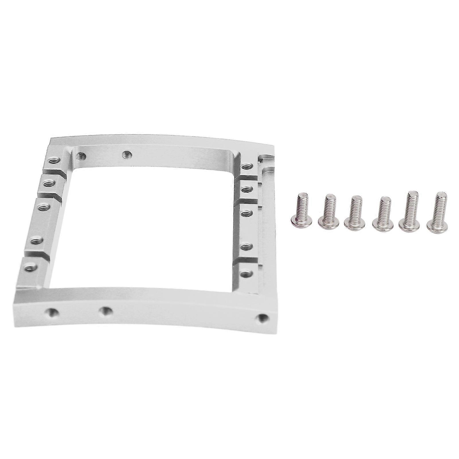 RC Crawler Servo Mounting Bracket Aluminum Alloy Stable Structure Stylish Look Bumper Mount for 1/10 RC Crawler Silver