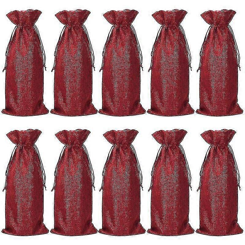 10pcs Jute Wine Bags
