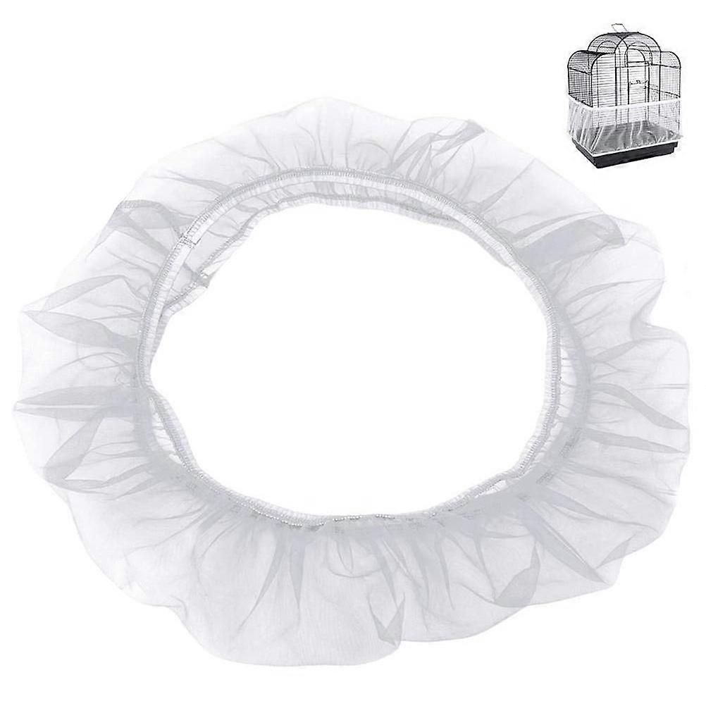 Capa elástica de nylon para gaiola de pássaros, malha de proteção para gaiola de papagaio, saia protetora, acessórios para gaiola de pássaros