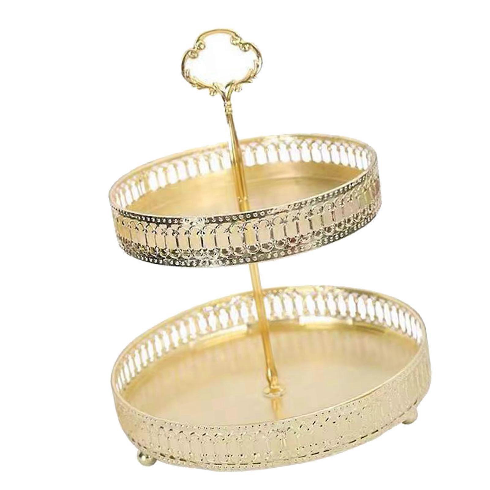 Double layer pastry biscuit dessert display plate, suitable for wedding