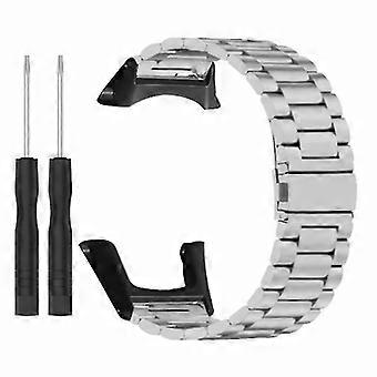 Para Suunto Ambit3/ambit2/ambit Correa de reloj de acero 3 cuentas de repuesto para la muñeca Estilo B Suunto Ambit Plata
