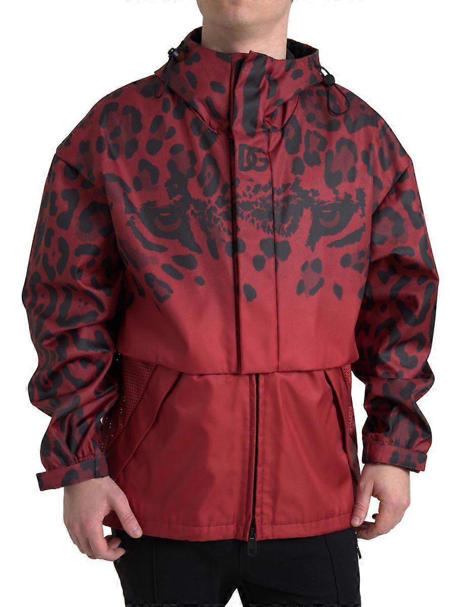 Dolce & Gabbana Giacca con cappuccio Radiosa rossa leopardata
