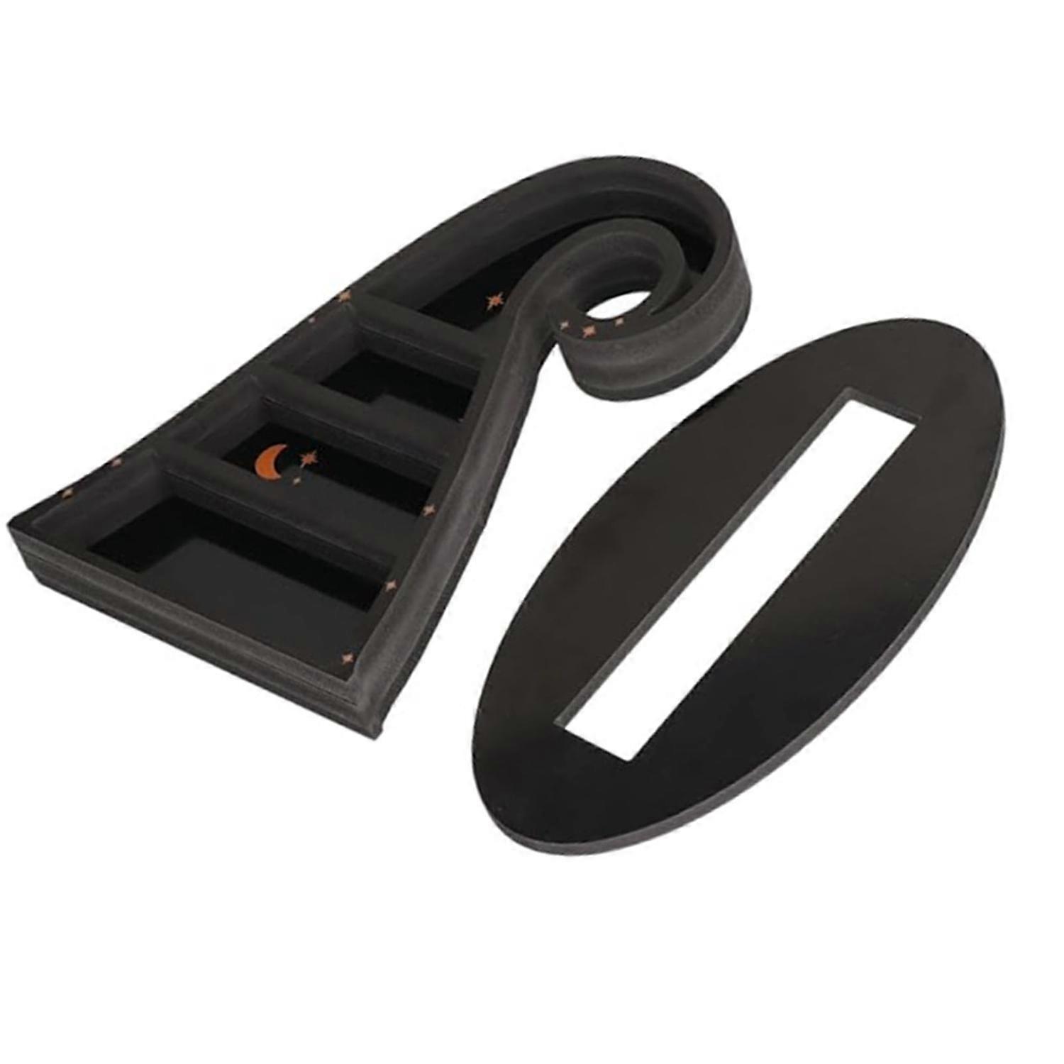 Multi Layer Display Shelf Witch Hat Shaped PVC Decoration Storage Rack for Crystal Stone Collections