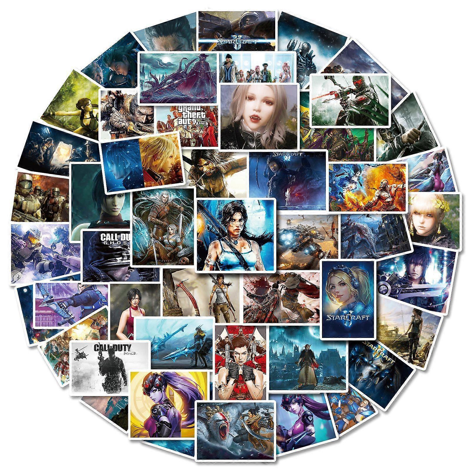 Game Sci-Fi Anime Genshin Impact Characters Stickers, Set of 50, Waterproof and UV Resistant, Great for All Your Gadgets