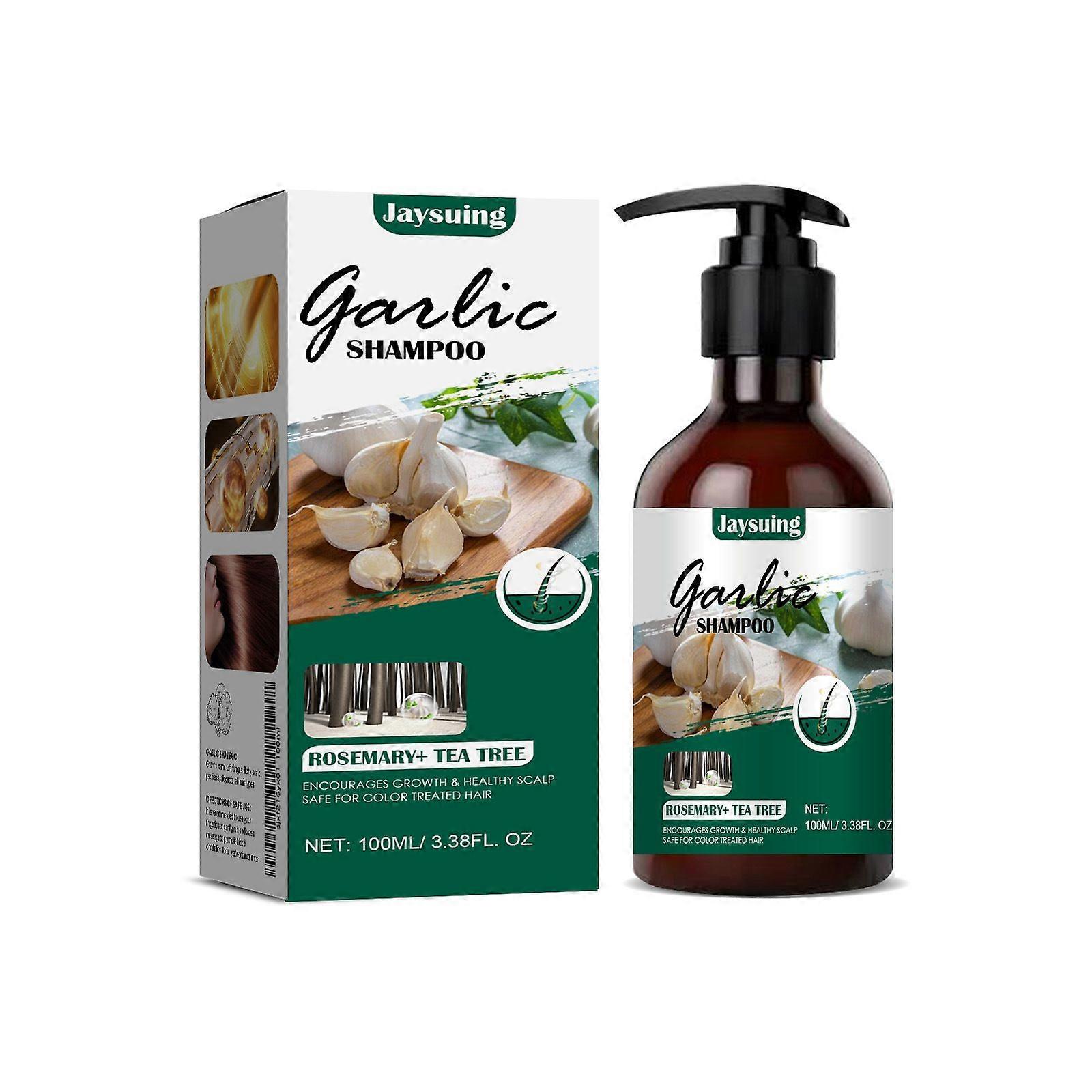 Jaysuing Garlic Shampooing Shampooing Nettoyant Cheveux Hydratant Tête Et Queue Soins Capillaires