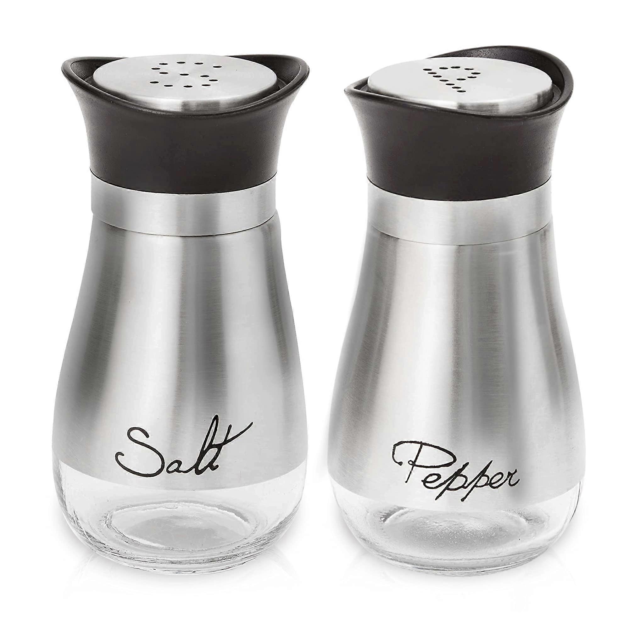 Salt and pepper shaker 2-Piece Stainless Steel Set for Kitchen