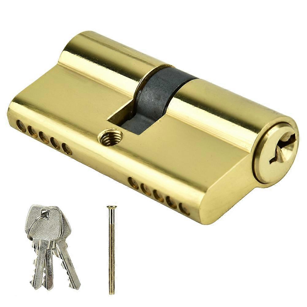 High-Security Copper Door Lock Cylinder with Keys - Durable, Anti-Theft Design