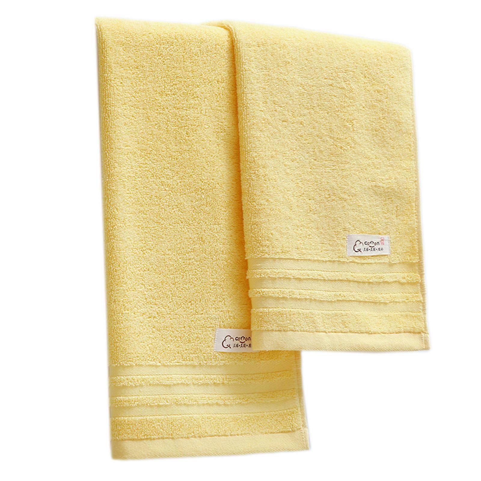 100 % coton main visage serviette douce et confortable fournitures maison pour la douche lavage des mains serviettes à séchage rapide jaune