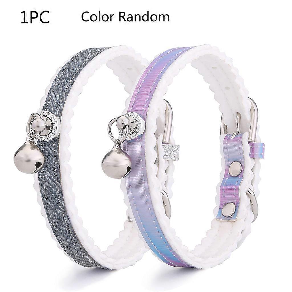 Adjustable Gradient Color Bell Pet Collar Cute Round Shape for Small Pet Dwarf Hamster Gerbil Squirrel Chinchilla Ferret Scarlet