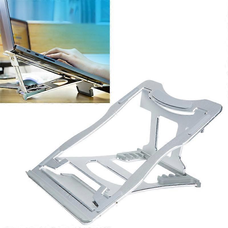 Support de refroidissement en alliage d’aluminium Support de bureau portable simple pour ordinateur portable, support en six étapes, taille: 21x26cm