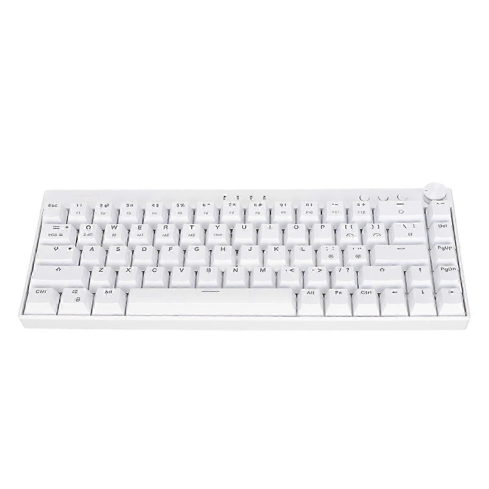 Mechanical Keyboard 68 Keys Three Modes Rgb Backlight 1800mah Battery N Key Rollover White Mechanical Gaming Keyboardred Switch