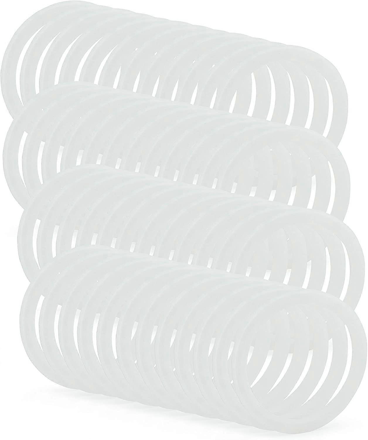 Silicone seal rings for mason jars, 48-pack