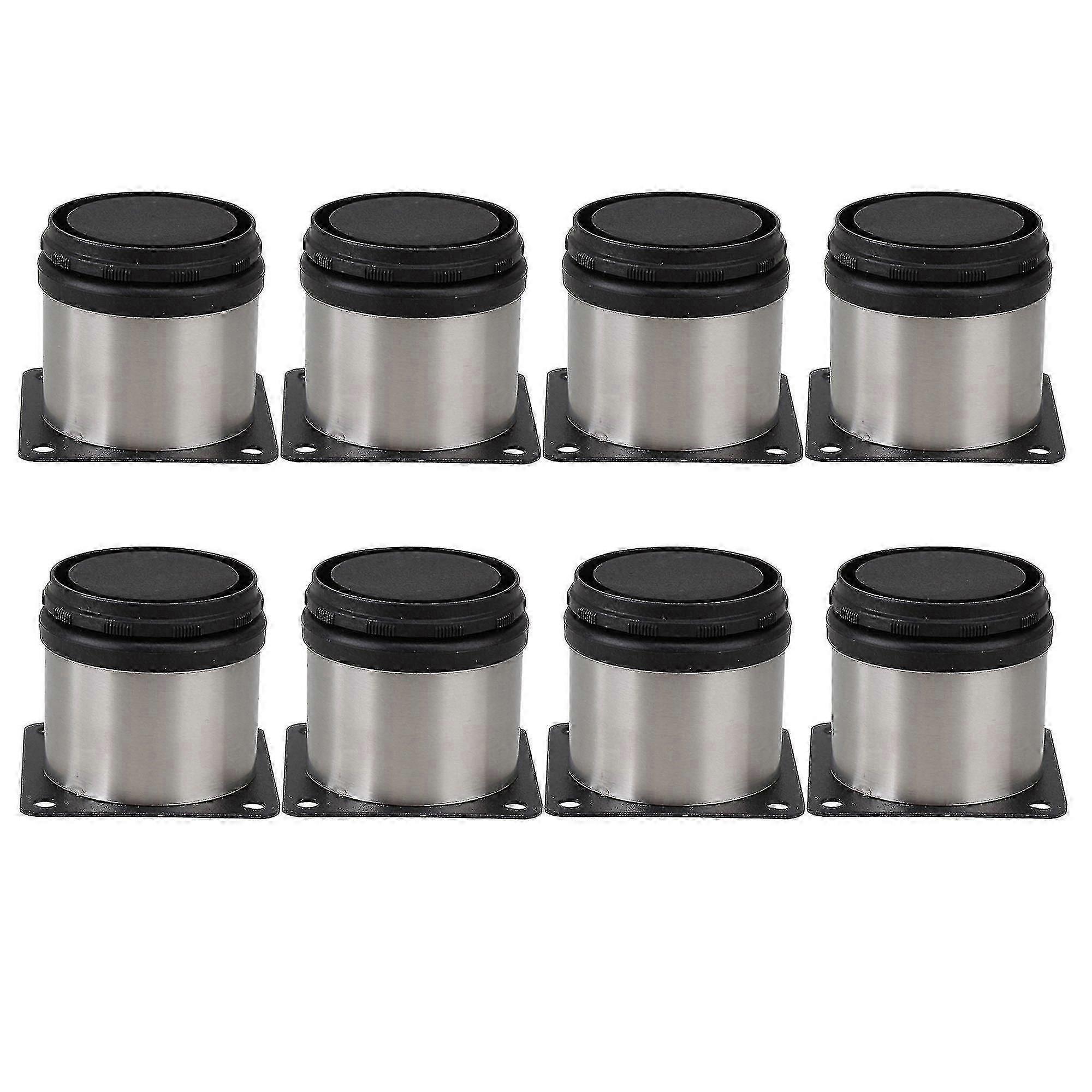 8x Adjable mindre stål runde bordfødder til møbler s 5x5cm
