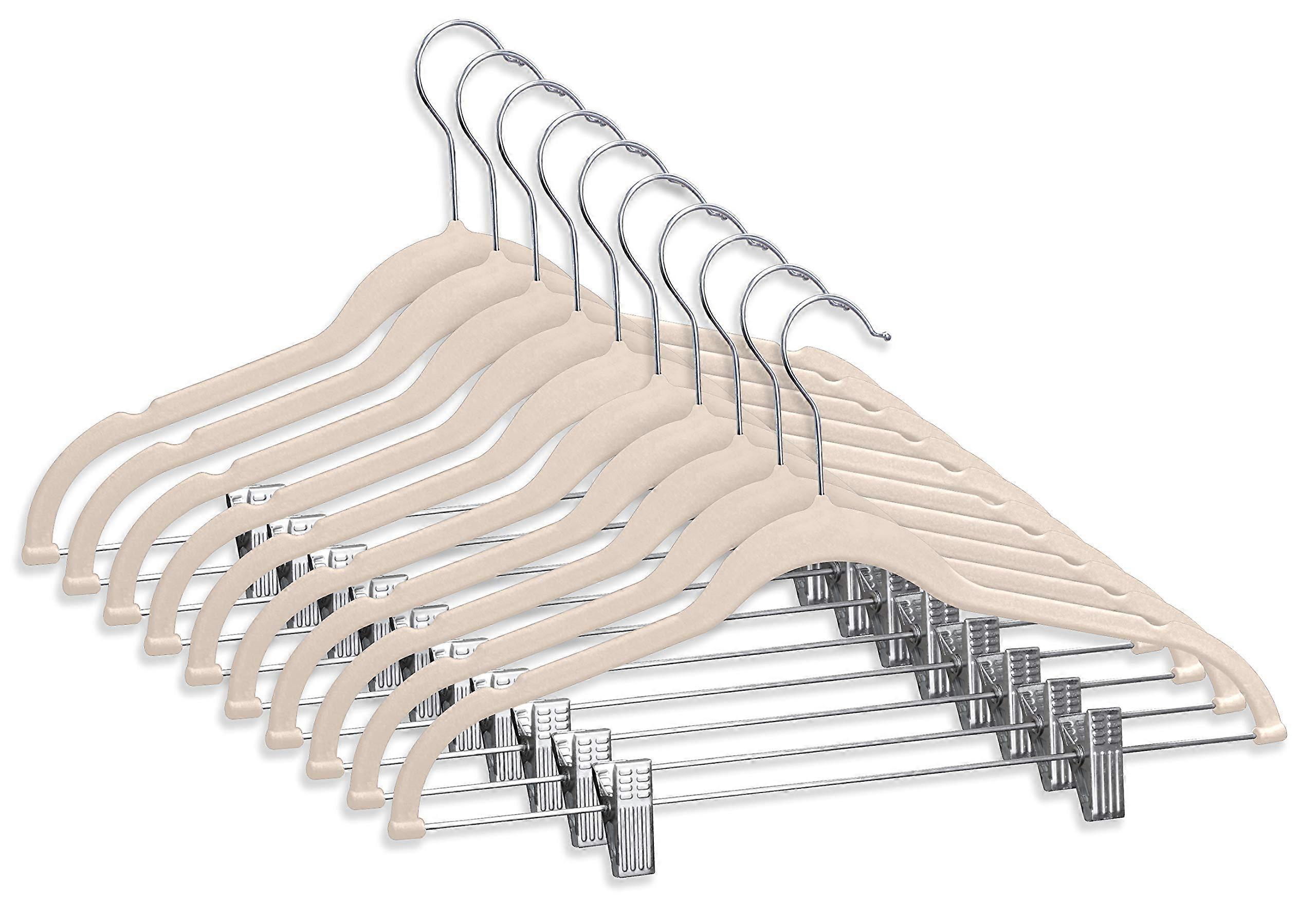 12 Pack Zoyer non-slip velvet skirt hangers with features