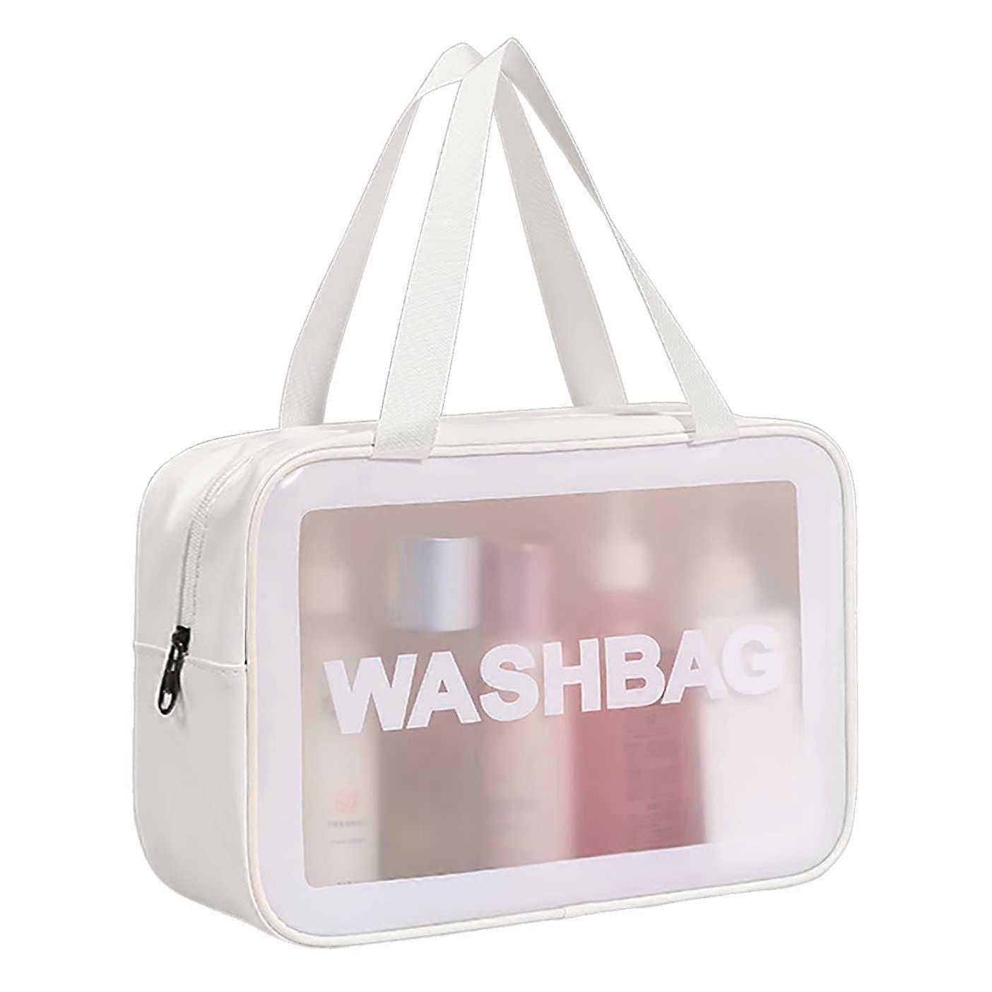 Matte Translucent Toiletry Bag for Travel - Waterproof, Large Capacity, Durable Makeup Organizer, Clear Design for Easy Access