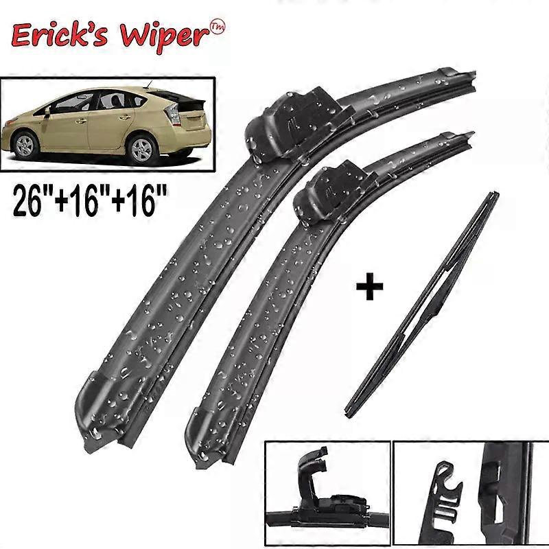 Front Wiper And Rear Wiper Set Blade Set For Toyota Prius 2009 - 2015 Windshield Window Brushes Window Brushes 26" + 16"