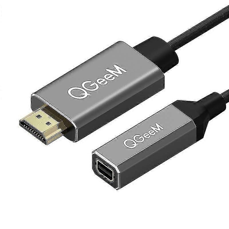 Qgeem Hdmi Tek - Mini Dp Dönüştürücü Adaptör Kablosu Uhd 4k@30hz Plug-D
