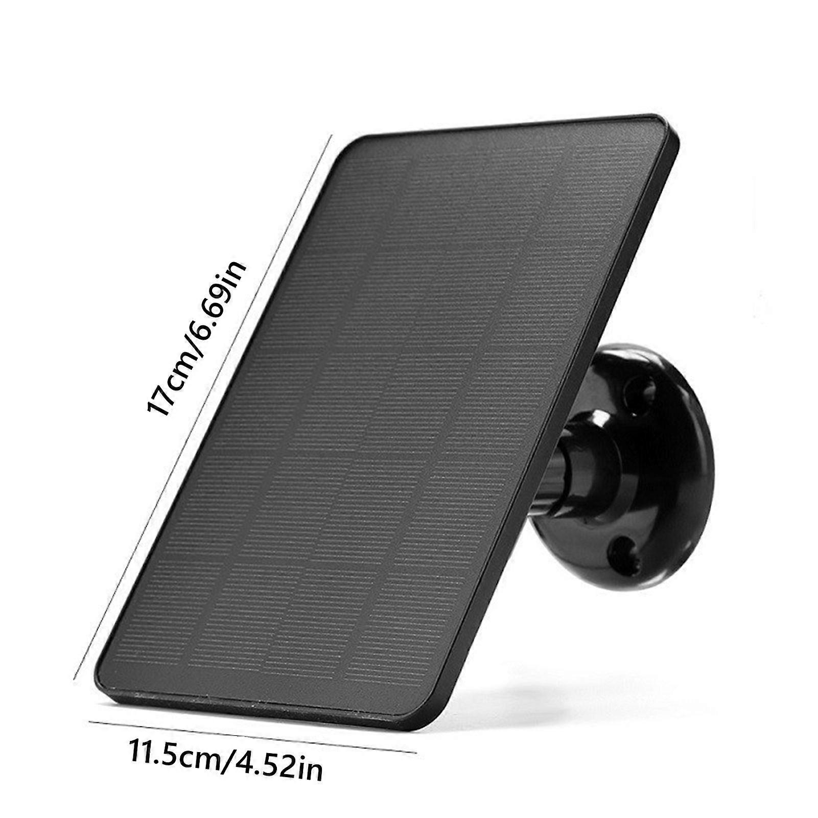 Solar Panel for Security Camera IP6 Waterproof 360 Degrees Adjustable Continuous Power with 10W 5V Charging Solar Panels with DC5521 Port / 9.8 Ft Cha