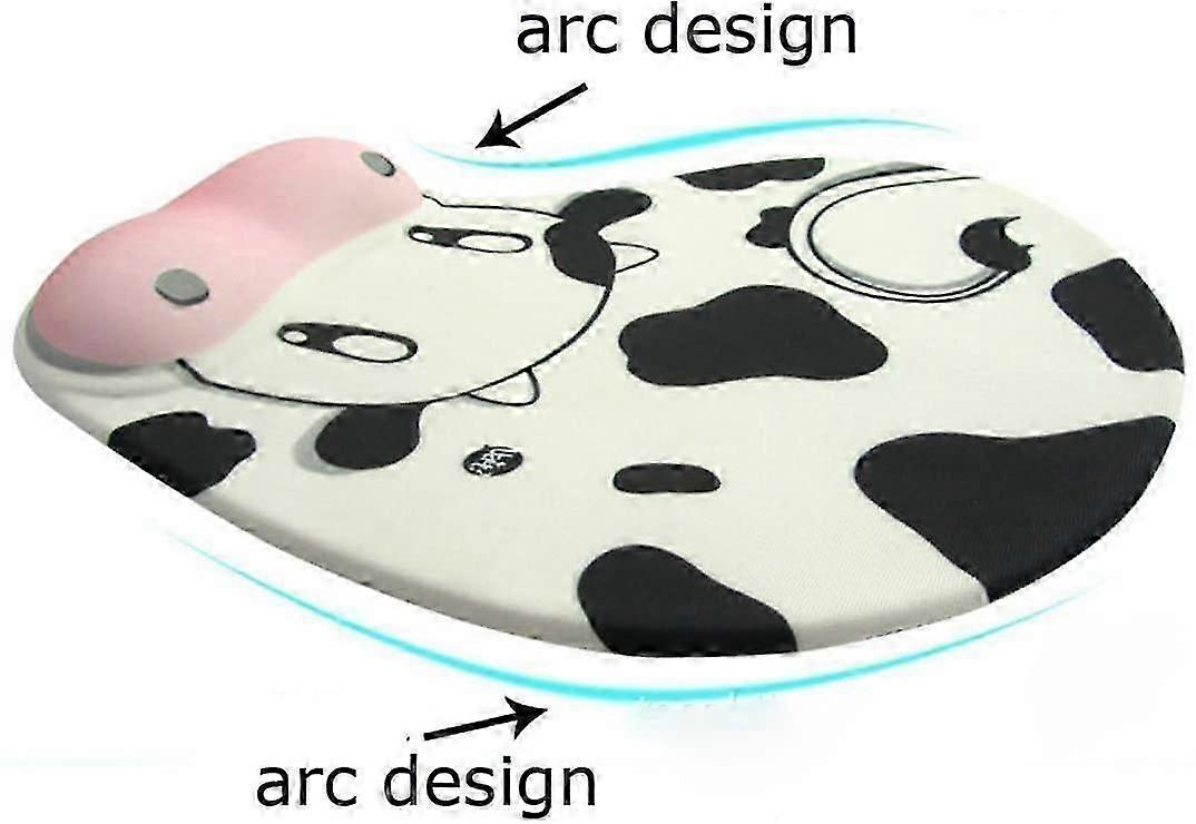 Wrist Protector Silicone Super Soft Cow Wrist Pad Mouse Mat Ergonomic Design Memory Foam Mouse Mat / Wrist Pad