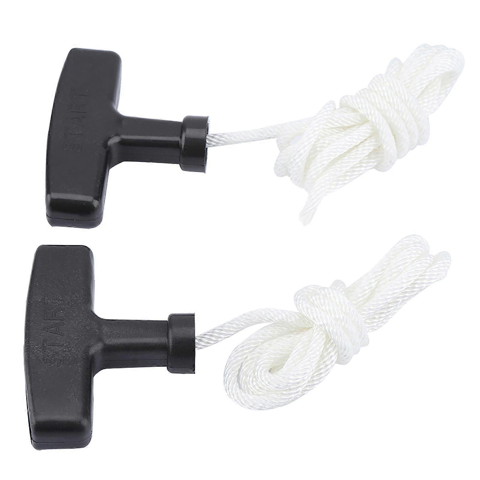 2pcs Lawnmower Recoil Pull Starter Handle 1.5m Cord Rope Mower Accessories