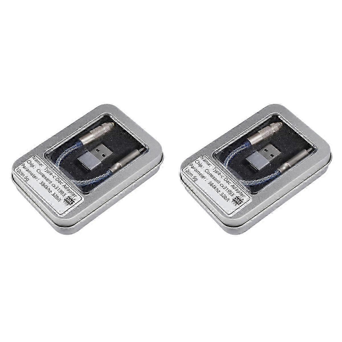 2X CX31993 USB Type C DAC Headphone Amp with 3.5mm Output Decoding DAC Audio Decoding Cable for And