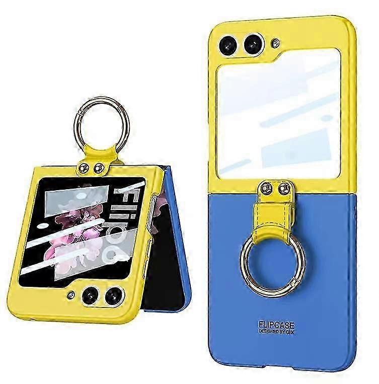 high qualityColor Blocking Cute Shockproof Case for Samsung Galaxy Z Flip 6 with Ring
