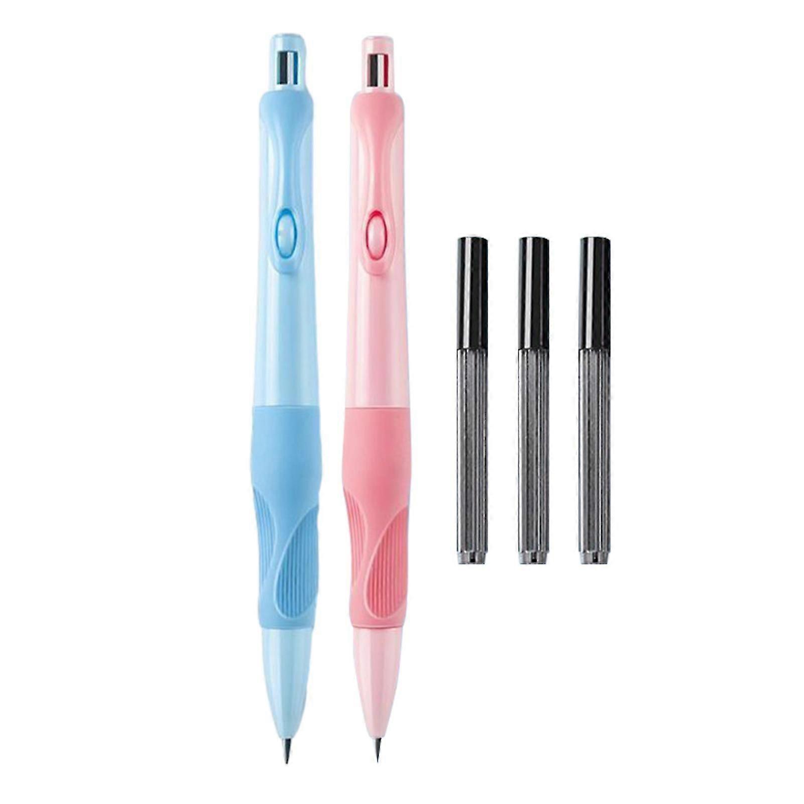 Automatic Pencil Grips Corrector Set with 24 Refills Portable Pen Grips Training Tool for Children