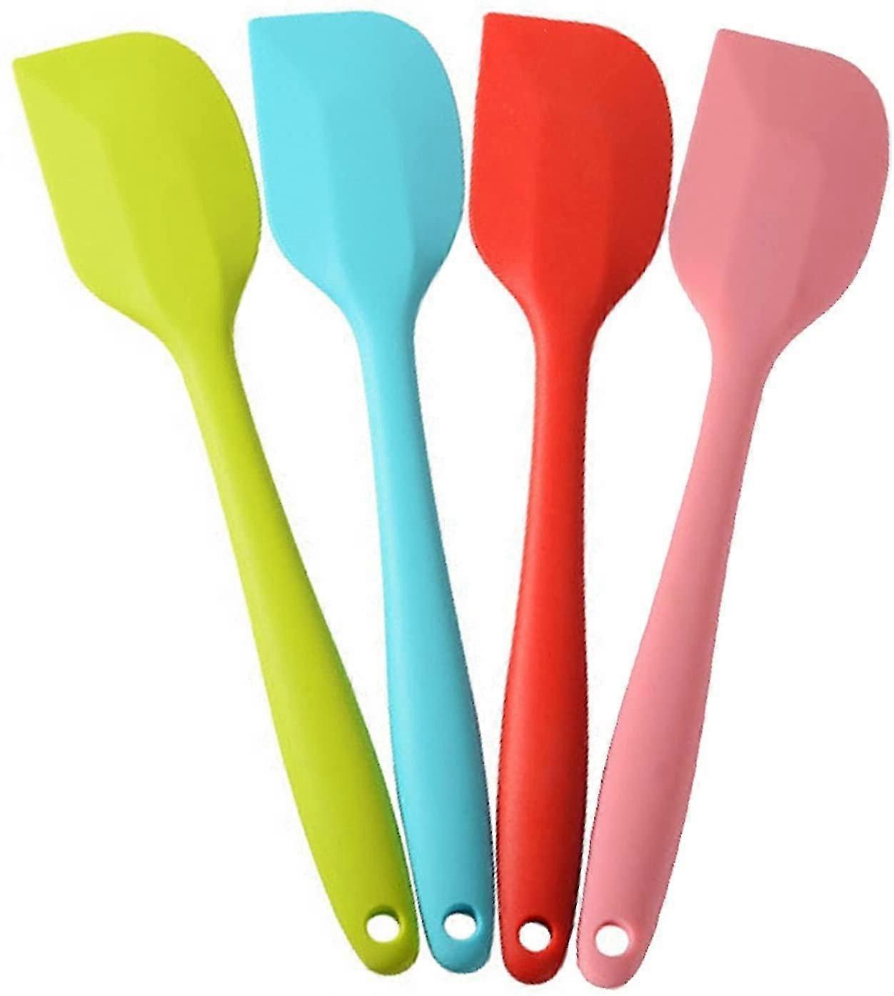 Silikonspatel, 4 st. non-stick gummiköksspatel, värmebeständig sked