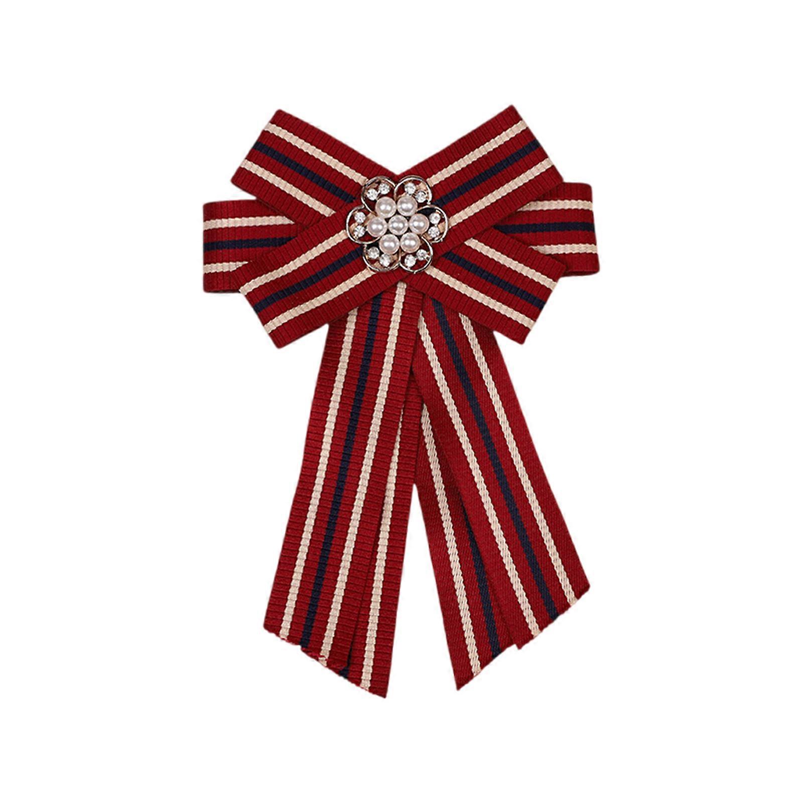 Elegant Bowknot Enamel Pin Vibranting Color Accesory Portable for Children and Trendy Adults Stylish Outfits Red