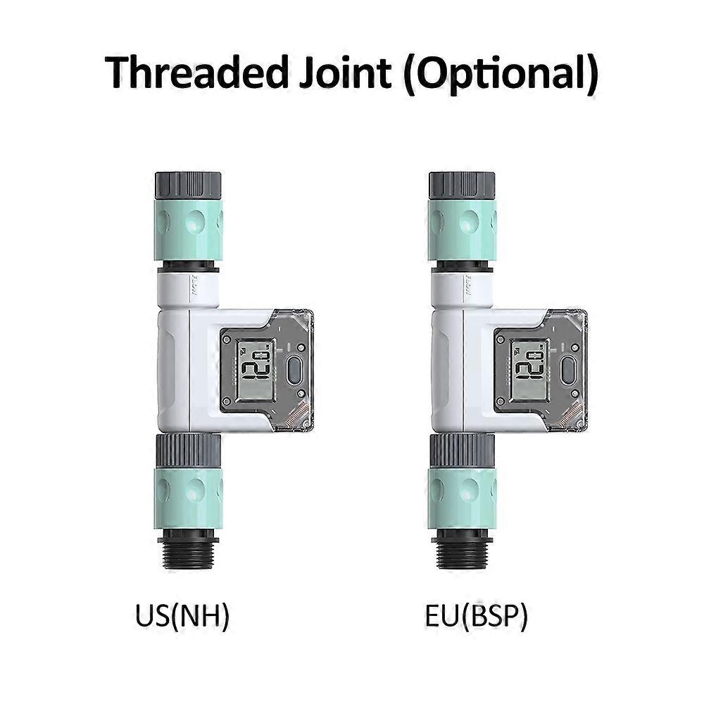 Wi-Fi Water Flow Meter for Garden Hose Smart Water Meter with 4 Flow Modes Real-Time Flow Tracking E