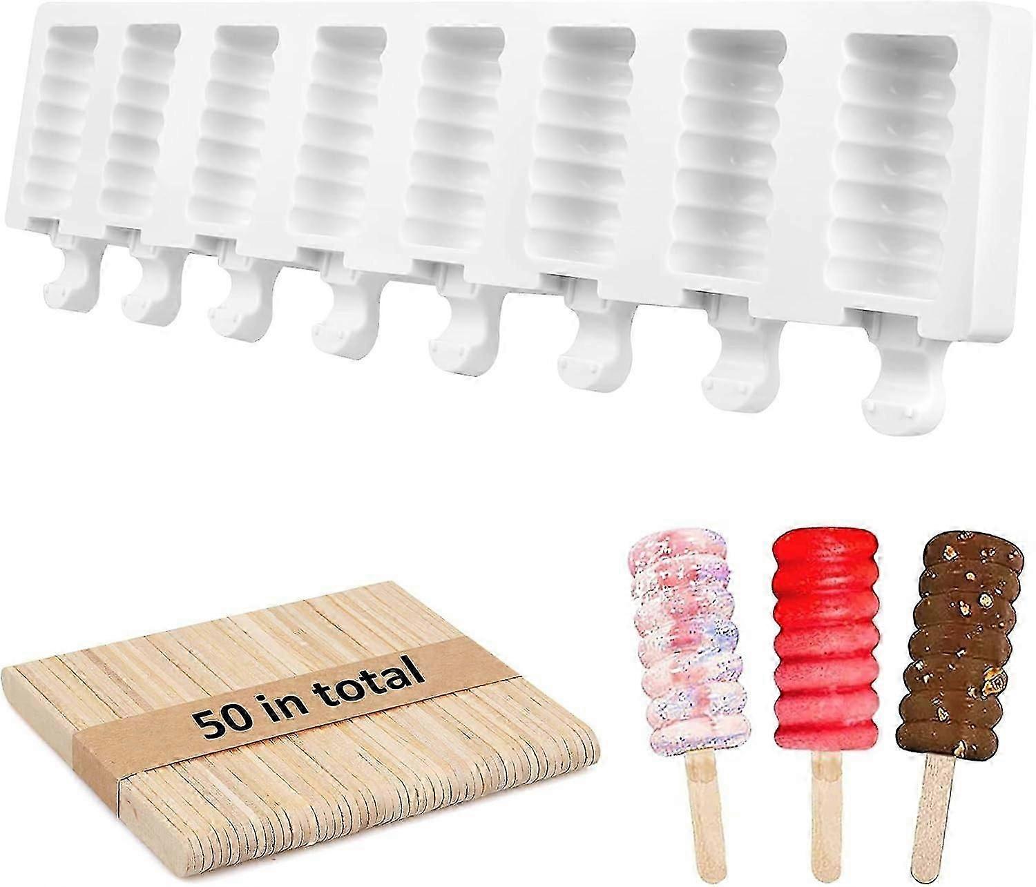 8 Cell Ice Cream Mold, Magnum Cake Mold Reusable Silicone Ice Cream Mold