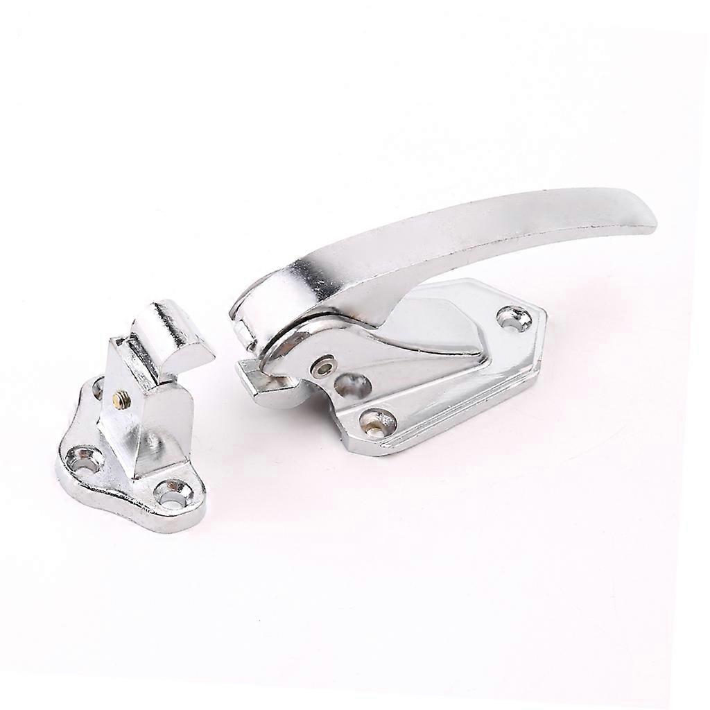 Upgades Metal Pull Handle with Integrated Locking System Simple Operate Perfect for Oven and Cold Storage door Silver