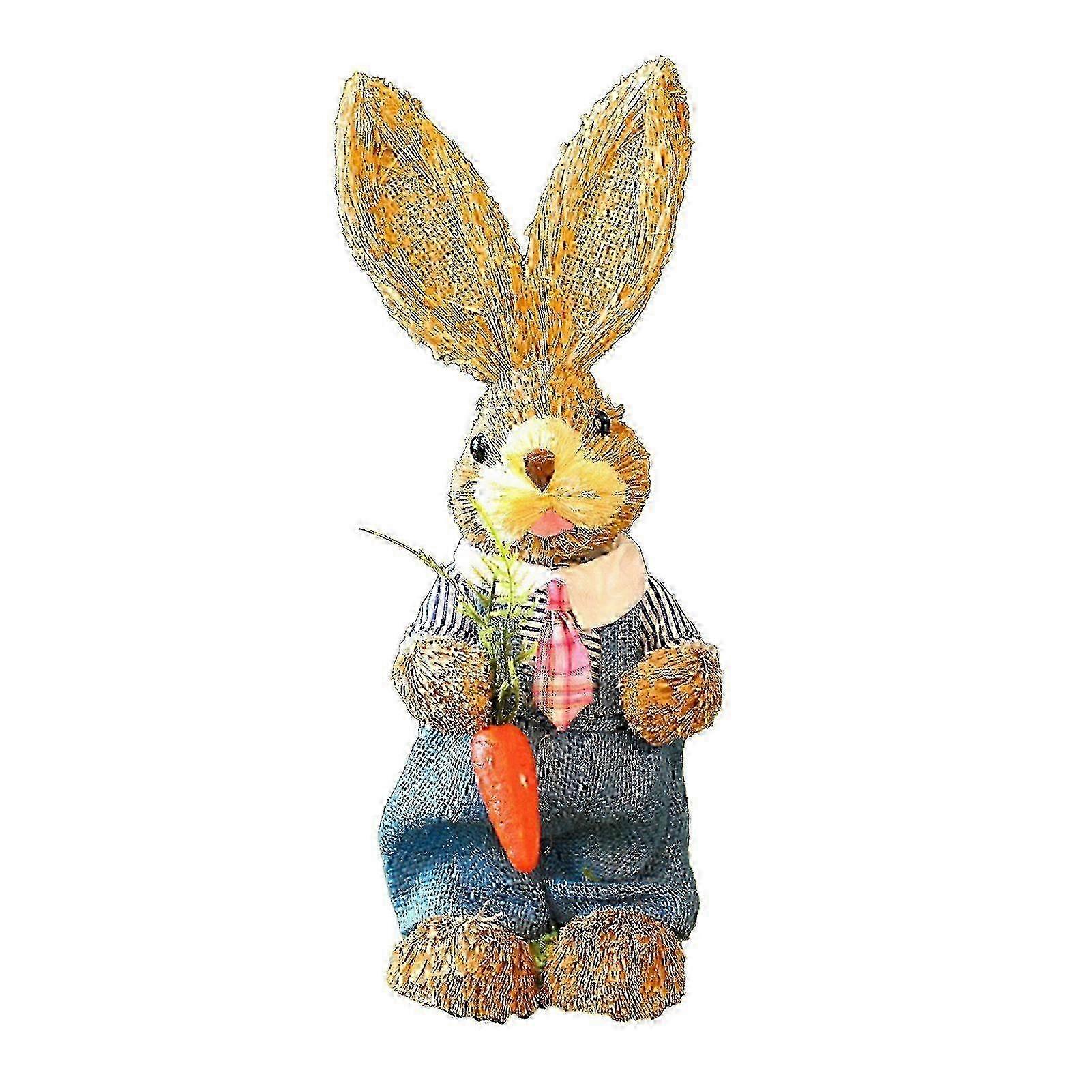 Children DIY Straw Bunny Set Parent Child Straw Rabbit Handmade Material Kit