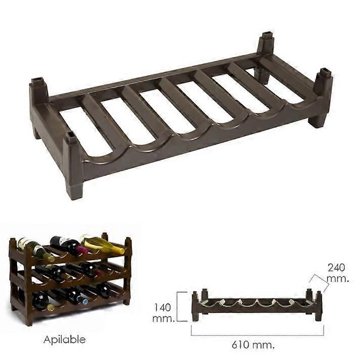 Stackable Plastic Bottle Rack 6 Bottles