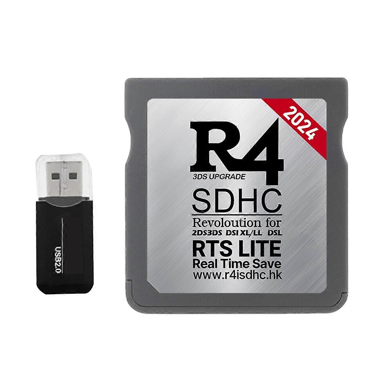 2024 R4 Card R4 SDHC Adapter Flash Card avec adaptateur USB pour carte de jeu 2DS XL/LL DSL Burning Card B