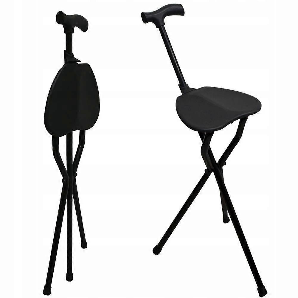 Folding Cane With Stool Seat For Senior