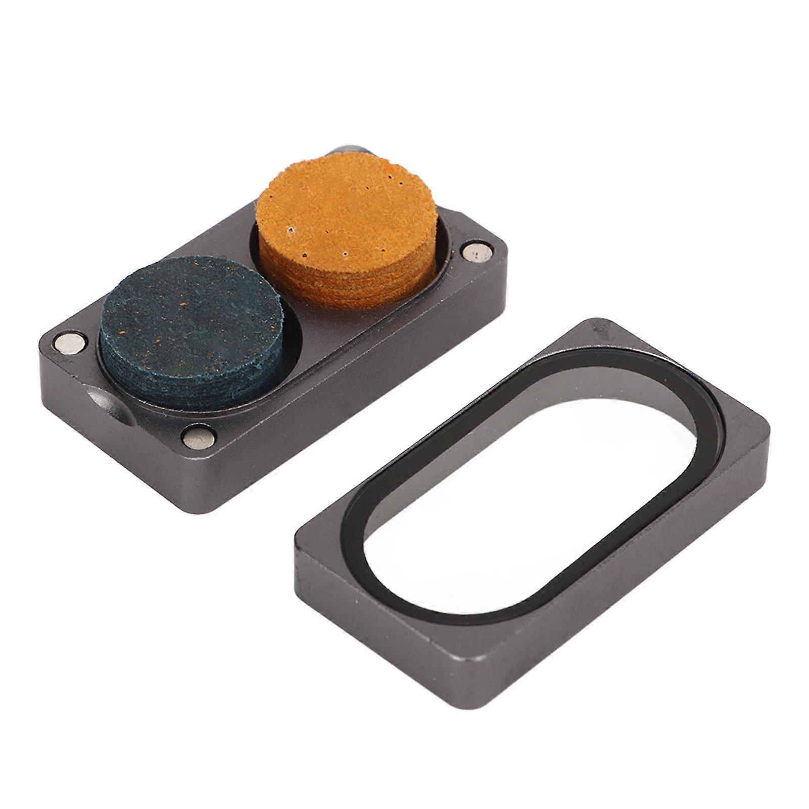 Pool Billiard Cue Tips 1.3cm Wide With Grey 3.5cm Storage Box