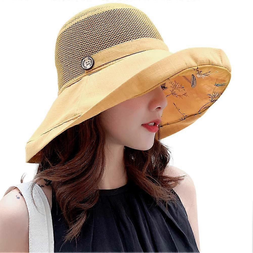Breathable Mesh UV UPF Foldable Floppy Sun Hat for Beach Summer