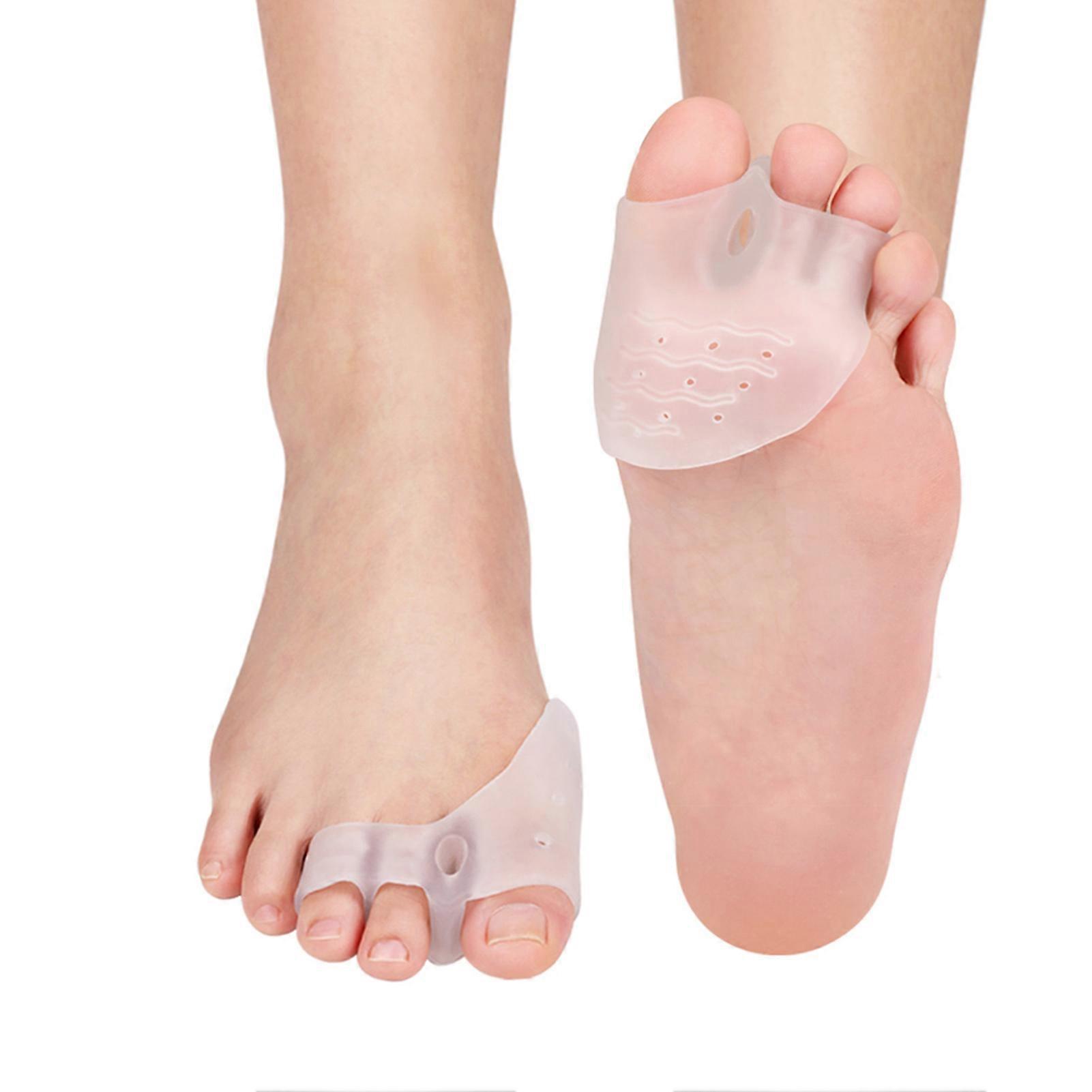 DOACT Silicone Three Toe Separator Pad 1 Pair Double Silicone Five Toe Separator Pad