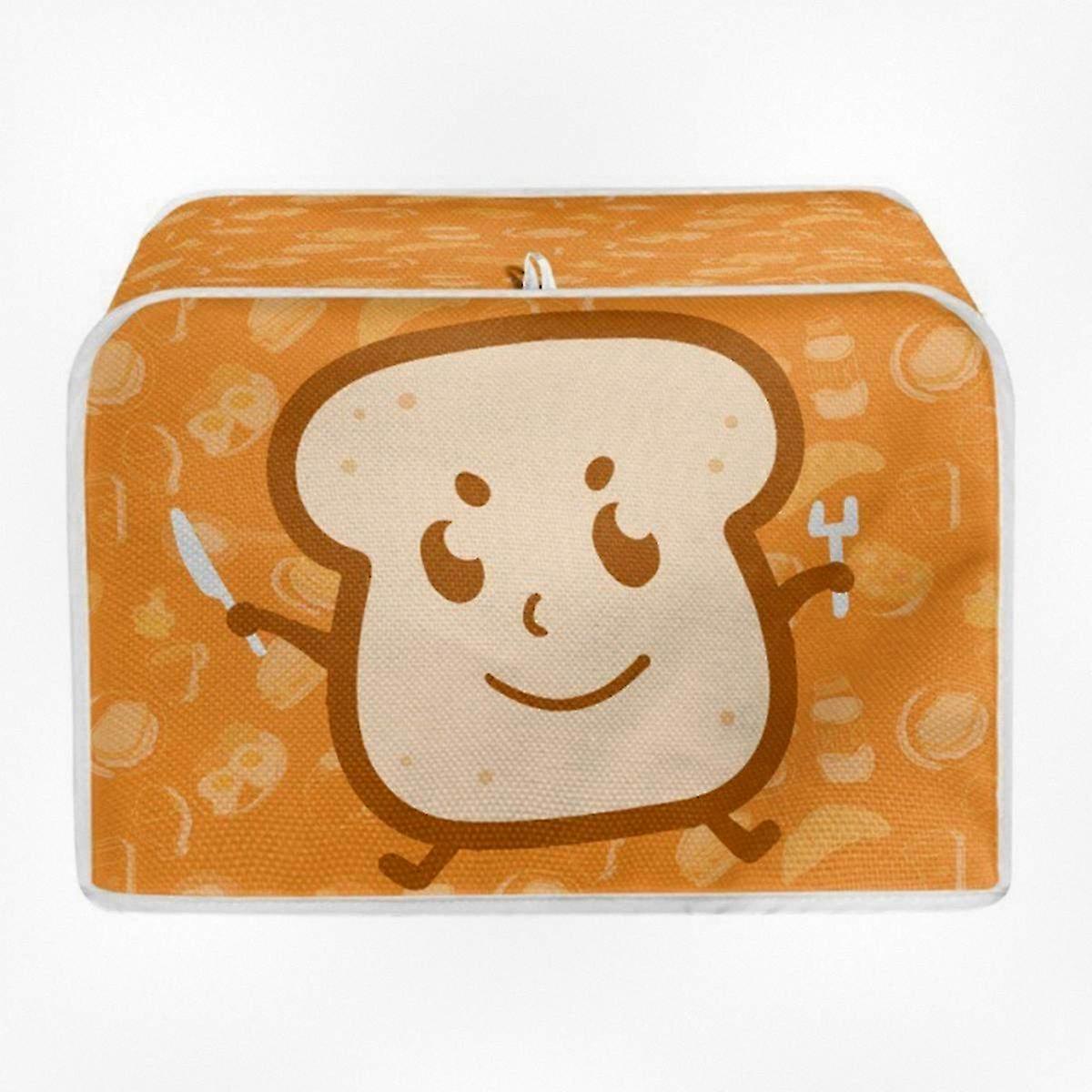 Cartoon Printed Toaster Cover for Small Kitchen Appliances - Bread Machine Dust Protector