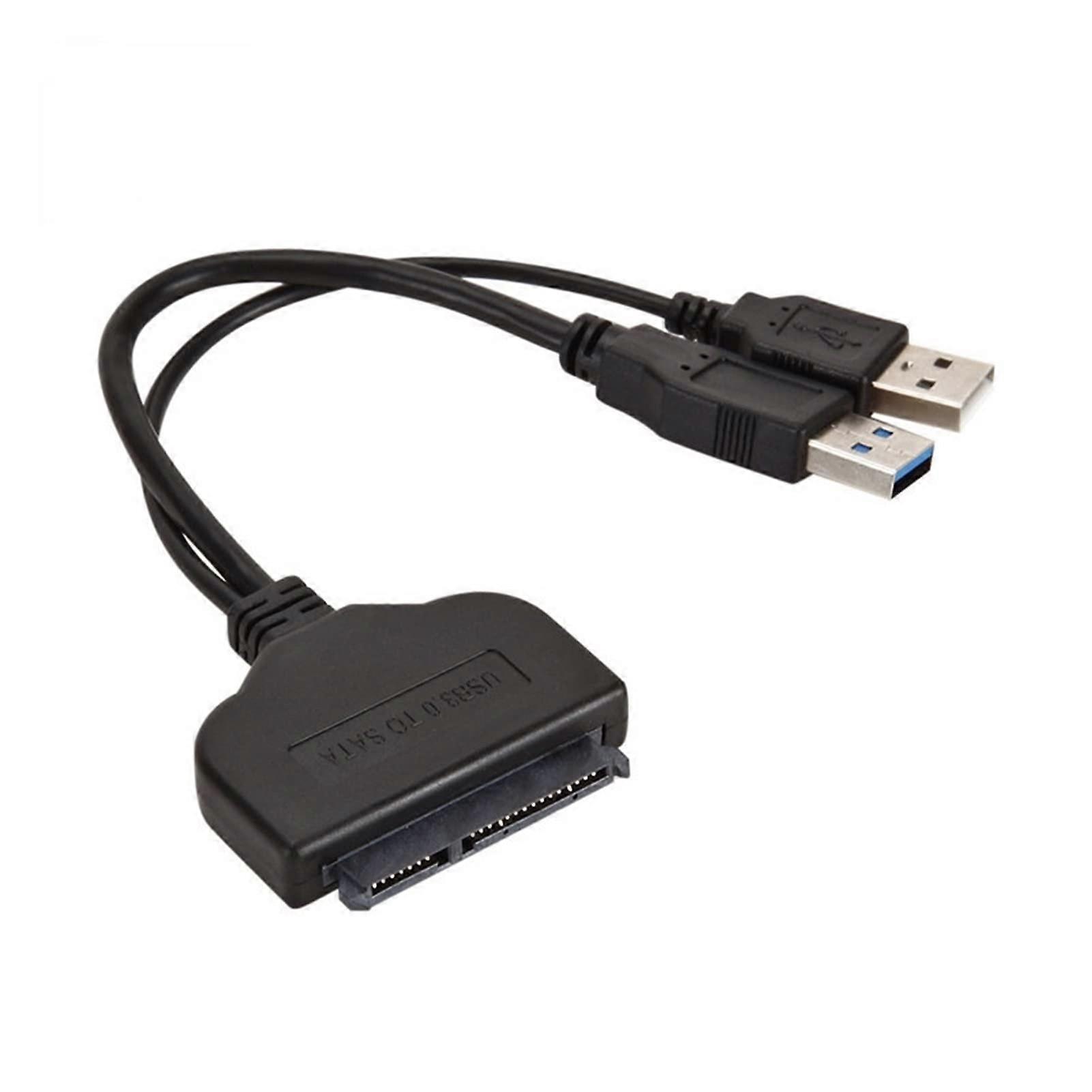 USB SATA Cable USB 3.0 to SATA 3 Adapter for 2.5 Inch SSD HDD Hard Drive - Black Computer Connector Cable