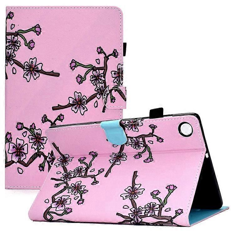 Compatible For Lenovo Tab M10 Plus (Gen 3) PU Leather Smart Auto Wake/Sleep Cover A3 Pattern Printing Stand Card Slots Protective