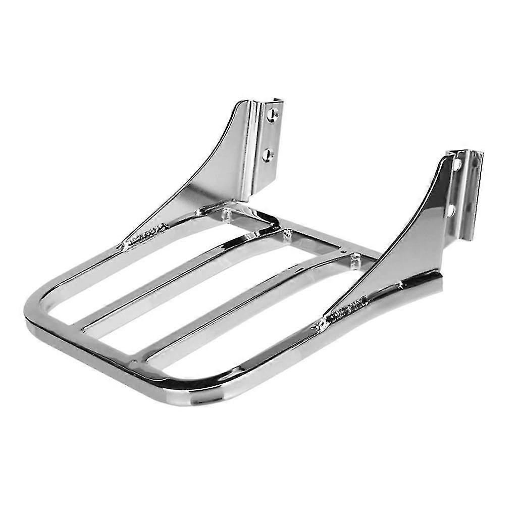 Motorcycle Chrome Sissy Bar Backrest Luggage Rack Rear Carrier For