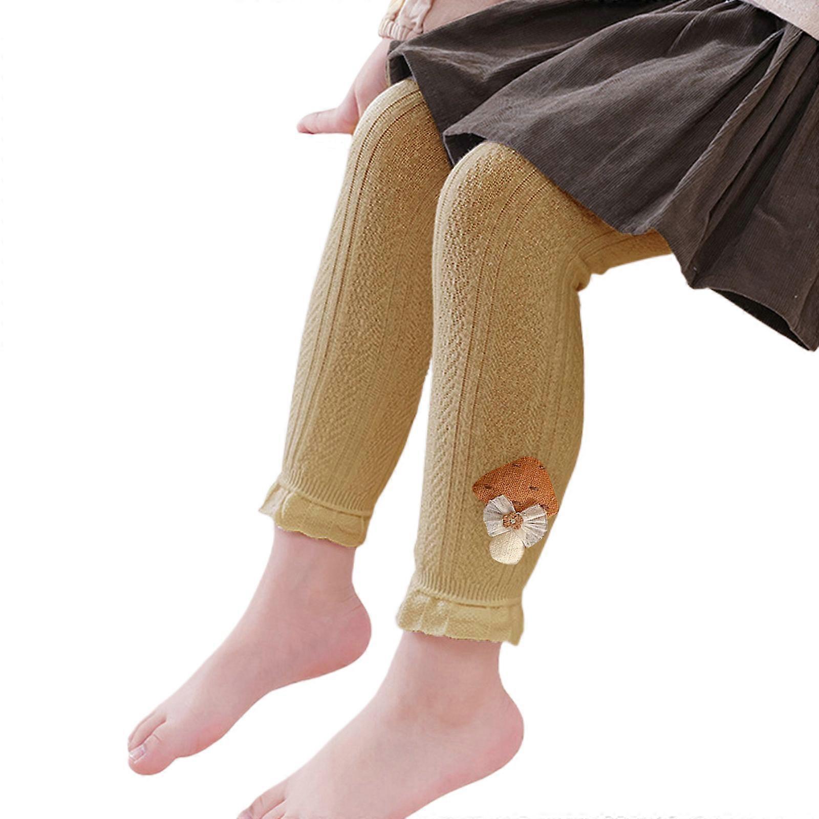 Cable Knit Tights Yellow Baby Tights Baby Girls Gold Glitter Cable